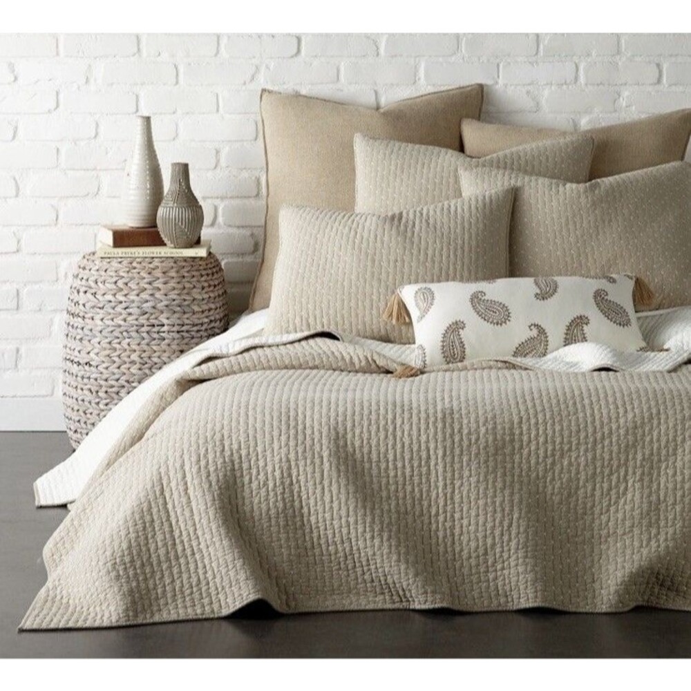 Levtex Home 3PC Full/Queen Cross Stitch Quilt Set NWT